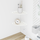 vidaXL Lebegő polc polcokkal tárolóval 2 pcs Fehér 18 x 18 x 2 cm