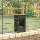 vidaXL Nyúl Etető Olajzöld 12,5 x 12,5 x 25 cm Hidegen Hengerelt Acél
