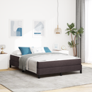vidaXL Boxrugós ágy matracmal Sötét Barna 160 x 200 cm szövet