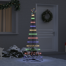 vidaXL LED Karácsonyi Fenyő 230 LED-del Sokszínű 184,5 cm Fém