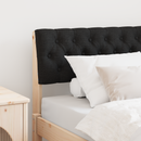 vidaXL Kárpitozott fejtámla Fekete 90 cm Tömör fenyőfa