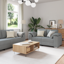 vidaXL Kanapé 2 pcs Világosszürke 219 x 80 x 82 cm szövet