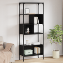 vidaXL Könyvszekrény Fekete tölgy 76 x 33 x 188,5 cm Faanyag