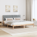 vidaXL Ágykeret Kárpitozott Fejtámlával fejtámlával Barna 180 x 200 cm