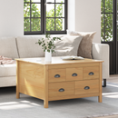 vidaXL Dohányzóasztal HILL Méz barna 79.5 x 79.5 x 49 cm Tömör fenyőfa
