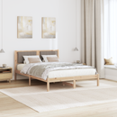 vidaXL Ágykeret Kárpitozott Fejtámlával Tópszínű 135 x 190 cm