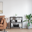vidaXL Könyvespolc Fekete tölgy 82 x 32 x 79 cm Faanyag
