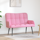 vidaXL Kétüléses Kanapé Rózsaszín 115 x 61 x 87 cm Szövet