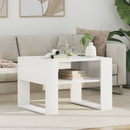 vidaXL Dohányzóasztal tárolóval Fehér 66 x 53 x 45 cm Faanyag