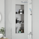 vidaXL Zuhany Niche Ezüst 90 x 30 x 9,5 cm Rozsdamentes acél