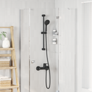vidaXL Zuhanyrendszer készlet Fekete 70 cm Rozsdamentes Acél