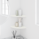 vidaXL Lebegő polc polcokkal tárolóval 2 pcs Fehér 24 x 24 x 2 cm