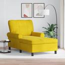 vidaXL PÁRÁS FOTEL párnával Sárga 91 x 157 x 91 cm Bársony