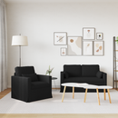 vidaXL Kanapé Szett 2 pcs Fekete 139 x 78 x 80 cm szövet