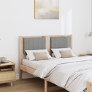 vidaXL Kárpitozott fejtámla fejtámlával Barna 120 cm Tömör fenyőfa