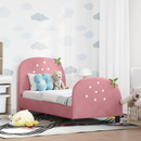 vidaXL Gyerekágy keret fejtámlával Rózsaszín 70 x 140 cm Bársony