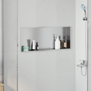 vidaXL Zuhany Niche Ezüst 75 x 30 x 9,5 cm Rozsdamentes acél