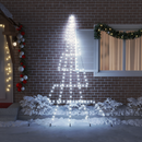 vidaXL LED Karácsonyfák talajráccsal Hideg fehér 306 cm Fém
