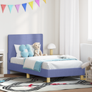 vidaXL Gyerekágy kerettel fejtámlával Farmerkék 80 x 160 cm szövet