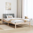 vidaXL Ágykeret Barna és világosszürke 100 x 200 cm Tömör fenyőfa