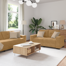 vidaXL Kanapé Szett 3 pcs Barna 221 x 80 x 80 cm Bársony