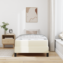 vidaXL Ágykeret matracmal Krém 80 x 200 cm szövet