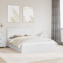 vidaXL Tárolós Ágy fejtámlával fiókkal Fehér 160 x 200 cm Faanyag