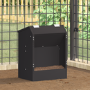 vidaXL Nyúl Etető Fekete 64.5 x 25.5 x 45.5 cm Hidegen Hengerelt Acél