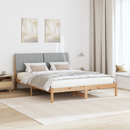 vidaXL Ágykeret fejtámlával Barna 150 x 200 cm Tömör fenyőfa