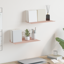 vidaXL Lebegő polc 2 pcs Rózsaszín 40 x 18 x 2,5 cm Acél