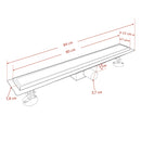 Linea burkolható zuhanyfolyóka 80
