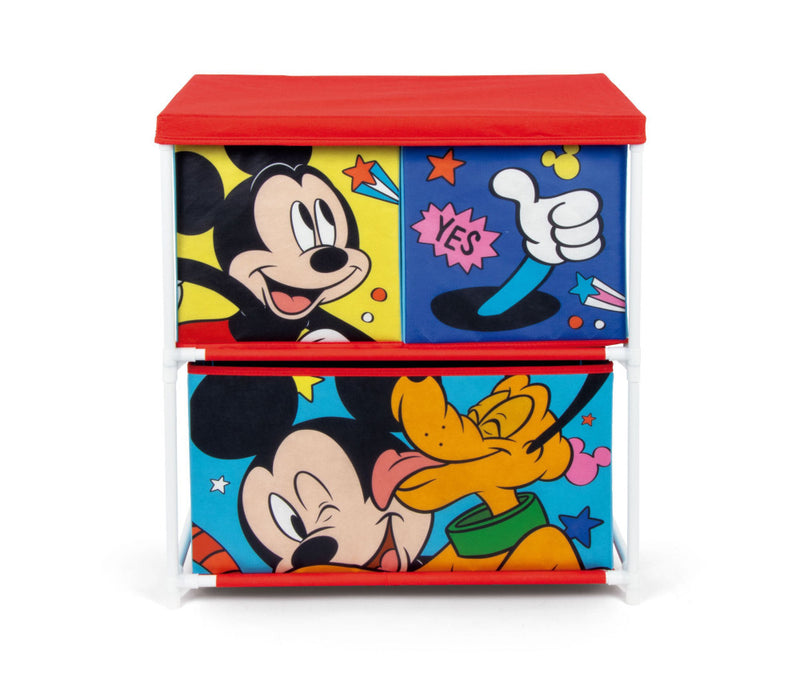 Disney Mickey, Pluto játéktároló állvány 3 rekeszes 53x30x60 cm, J-ADX15237WD
