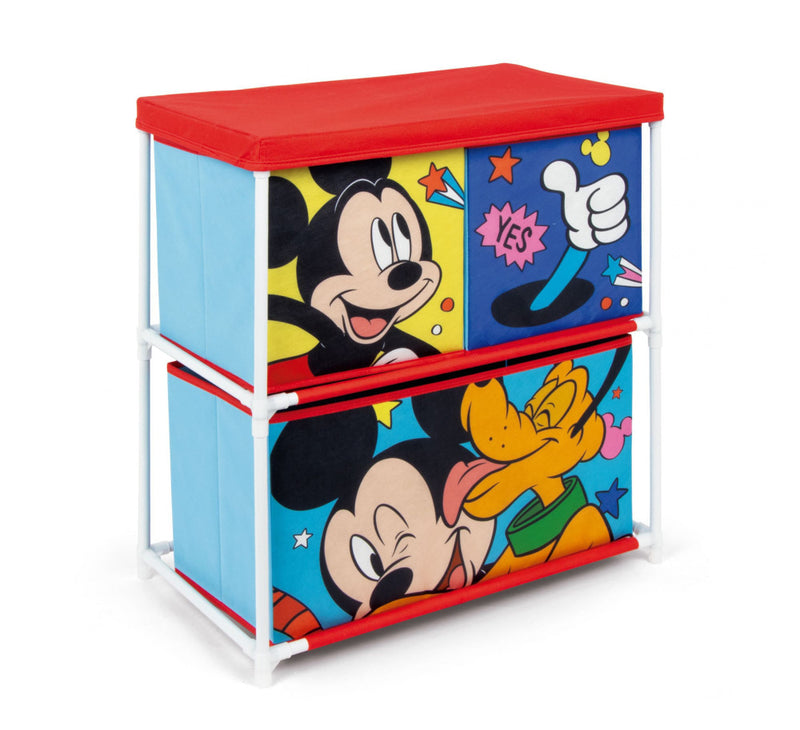 Disney Mickey, Pluto játéktároló állvány 3 rekeszes 53x30x60 cm, J-ADX15237WD