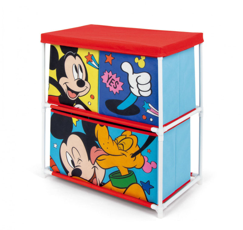 Disney Mickey, Pluto játéktároló állvány 3 rekeszes 53x30x60 cm, J-ADX15237WD