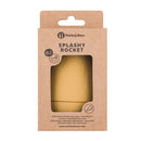 PETITE&MARS Szilikon fürdőjáték kefével Splashy Rocket Intense Ochre 6m+