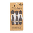PETITE&MARS Szilikon gyakorló kanál szett 3 db Take&Match Bitter Cocoa 6m+