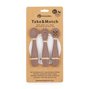 PETITE&MARS Szilikon gyakorló kanál szett 3 db Take&Match Velvet Latte 6m+