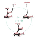 QPLAY Koloběžka/odrážedlo Sema 5v1 Pink, věk 1-6 let, do 50 kg