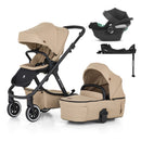 Petite&Mars Babakocsi szett 4v1 ICON LITE AIR + CYBEX Aton B2 i-Size - Mocha Beige