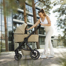 Petite&Mars Babakocsi szett 4v1 ICON LITE AIR + CYBEX Aton B2 i-Size - Mocha Beige