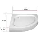 Klonberg 80x80 Íves akríl zuhanytálca