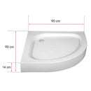 Klonberg 90x90 Íves akríl zuhanytálca