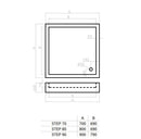 Favorit STEP zuhanytálca szögletes - szaniter akril - 90 x 90 cm