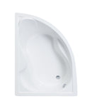 Favorit SIESTA L aszimmetrikus szaniter akril kád BALOS - előlappall- állvánnyal - 150 x 100 cm