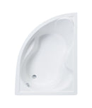 Favorit SIESTA D aszimmetrikus szaniter akril kád JOBBOS - előlappal - állvánnyal - 150 x 100 cm