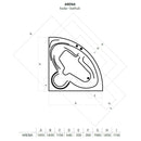 Favorit ARENA szaniter akril sarokkád - 140 x 140 cm