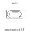 Favorit PALOMA szaniter akril kád - 140 x 70 cm