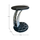 Tálalóasztal, fekete/ezüst, ALADAR NEW