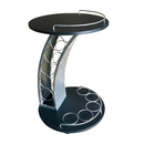 Tálalóasztal, fekete/ezüst, ALADAR NEW