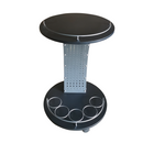 Tálalóasztal, fekete/ezüst, ALADAR NEW